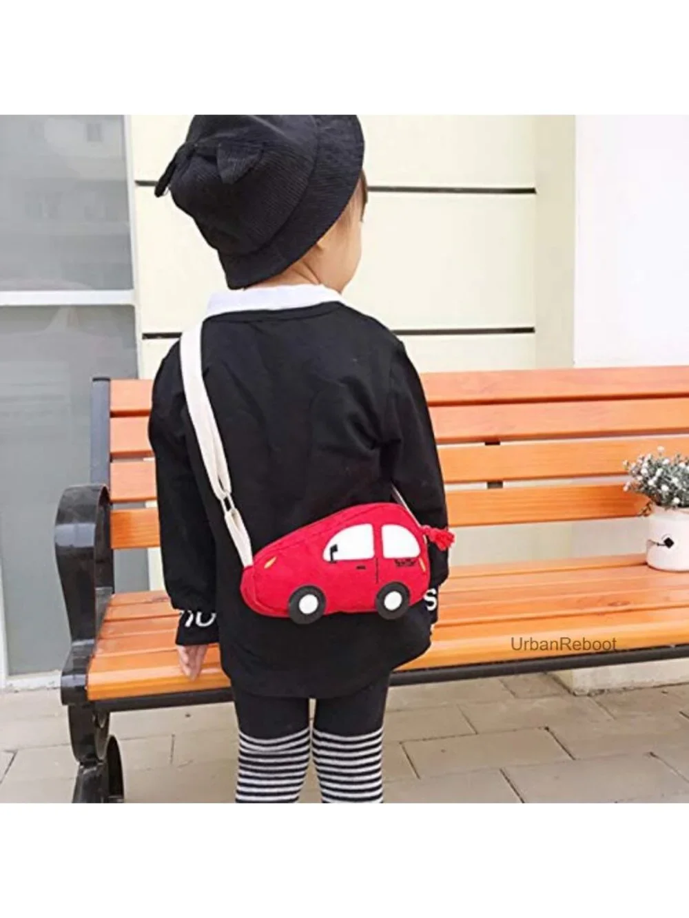 Kids Corduroy Car Shape Crossbody Bag Coin Purse Wallet